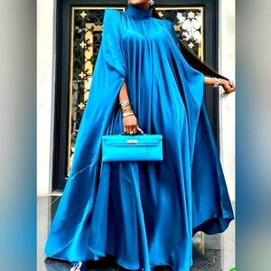 Dramatic vibrant pink color  dress